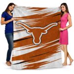 texas longhorns paint streaks orange white blanket best selling