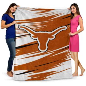 texas longhorns paint streaks orange white blanket fashion forward
