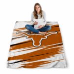 texas longhorns paint streaks orange white blanket best selling