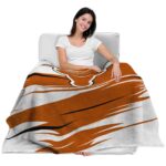 texas longhorns paint streaks orange white blanket best selling