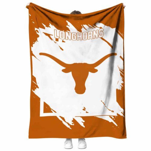 texas longhorns splatter effect orange blanket best selling