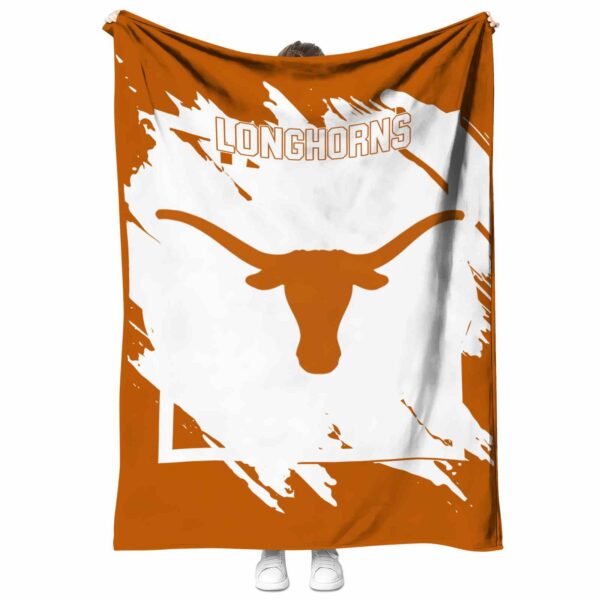 texas longhorns splatter effect orange blanket best selling