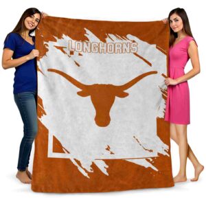 texas longhorns splatter effect orange blanket fashion forward