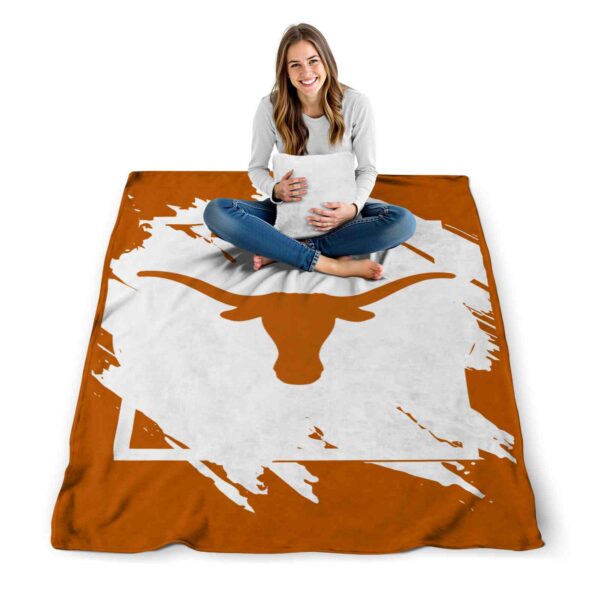 texas longhorns splatter effect orange blanket high quality