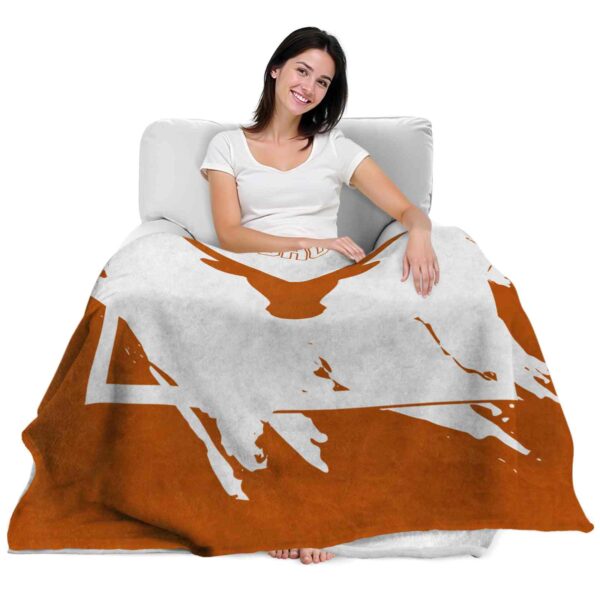 texas longhorns splatter effect orange blanket latest model
