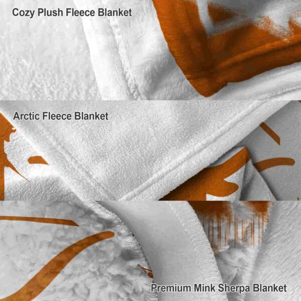 texas longhorns splatter effect orange blanket premium grade
