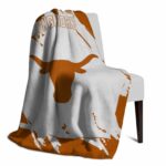 texas longhorns splatter effect orange blanket top rated