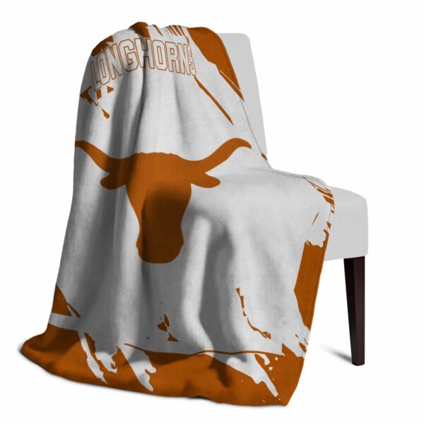 texas longhorns splatter effect orange blanket top rated