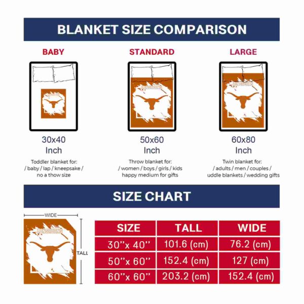 texas longhorns splatter effect orange blanket trendy