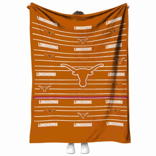 texas longhorns striped pattern orange blanket best selling