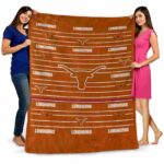 texas longhorns striped pattern orange blanket best selling