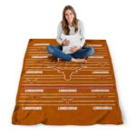 texas longhorns striped pattern orange blanket best selling