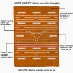 texas longhorns striped pattern orange blanket best selling