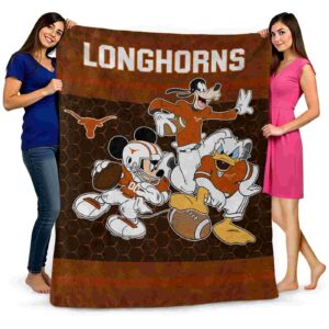 texas longhorns three musketeers orange blanket fashion forward
