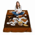 texas longhorns three musketeers orange blanket high quality