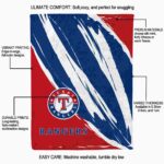 texas rangers brushstrokes blue white blanket new arrival