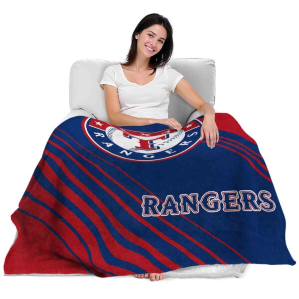 texas rangers diagonal stripes blue blanket latest model