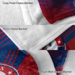 texas rangers diagonal stripes blue blanket premium grade