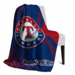 texas rangers diagonal stripes blue blanket top rated