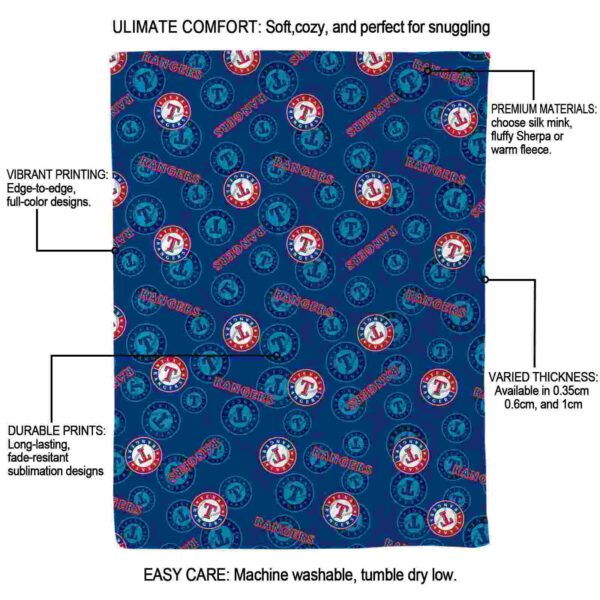texas rangers diehard fans blue blanket new arrival