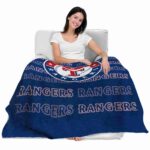 texas rangers fan pride blue blanket latest model
