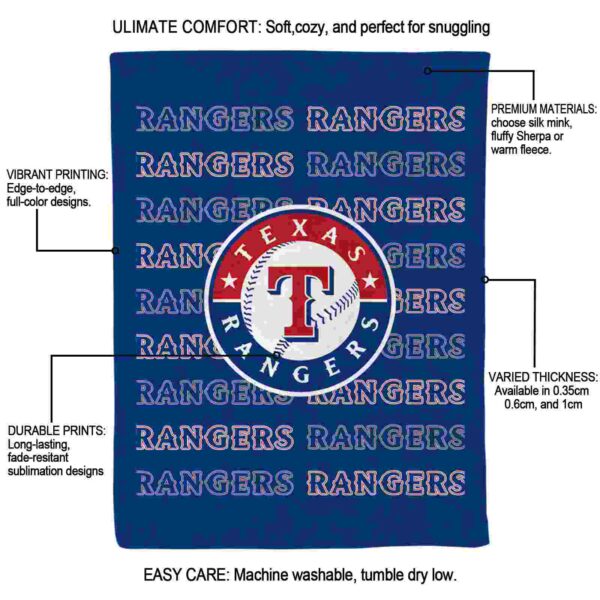 texas rangers fan pride blue blanket new arrival