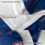 texas rangers fan spirit blue blanket premium grade