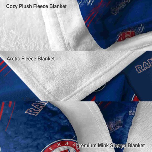 texas rangers fan spirit blue blanket premium grade