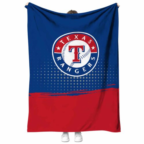 texas rangers gradient dots blue blanket best selling