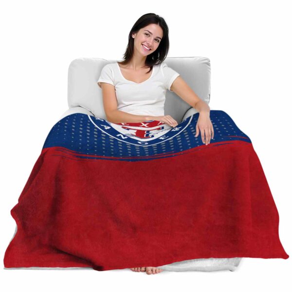 texas rangers gradient dots blue blanket latest model