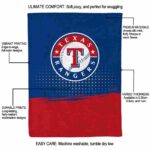 texas rangers gradient dots blue blanket new arrival