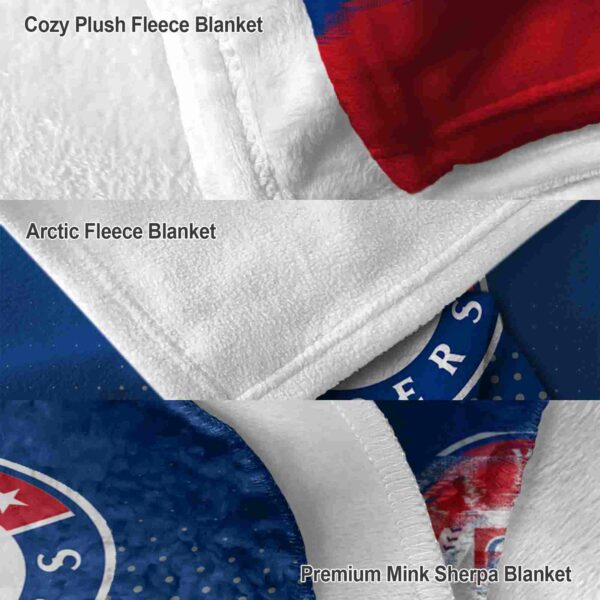 texas rangers gradient dots blue blanket premium grade