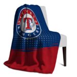 texas rangers gradient dots blue blanket top rated