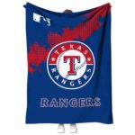 texas rangers grunge texture blue blanket best selling