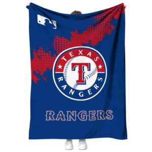 texas rangers grunge texture blue blanket best selling