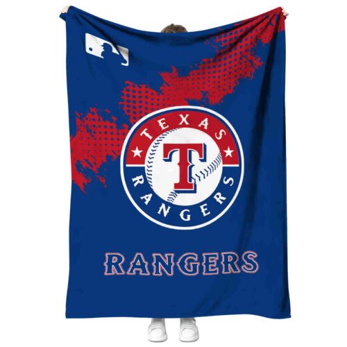 texas rangers grunge texture blue blanket best selling
