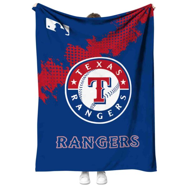 texas rangers grunge texture blue blanket best selling