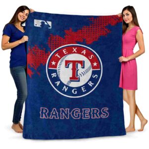 texas rangers grunge texture blue blanket fashion forward