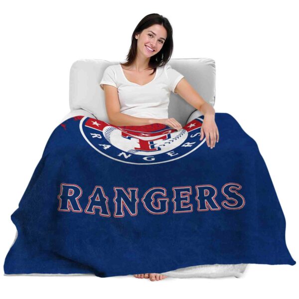 texas rangers grunge texture blue blanket latest model