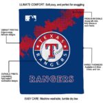 texas rangers grunge texture blue blanket new arrival