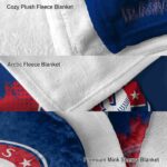 texas rangers grunge texture blue blanket premium grade