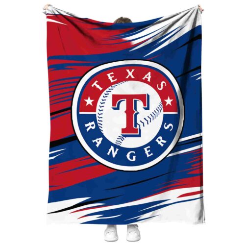 texas rangers paint streaks blue white blanket best selling