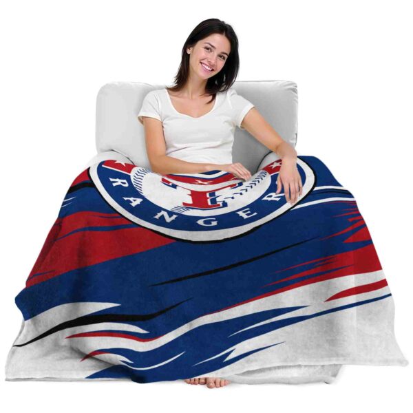 texas rangers paint streaks blue white blanket latest model