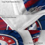 texas rangers paint streaks blue white blanket premium grade