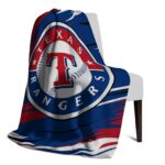 texas rangers paint streaks blue white blanket top rated
