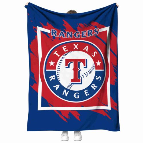 texas rangers splatter effect blue blanket best selling