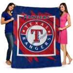 texas rangers splatter effect blue blanket best selling
