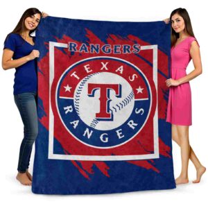 texas rangers splatter effect blue blanket fashion forward