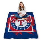 texas rangers splatter effect blue blanket best selling