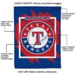 texas rangers splatter effect blue blanket best selling